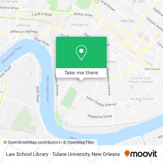 Law School Library - Tulane University map