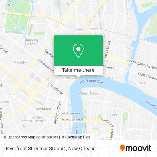 Mapa de Riverfront Streetcar Stop #1