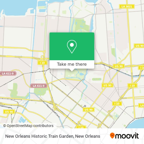 New Orleans Historic Train Garden map