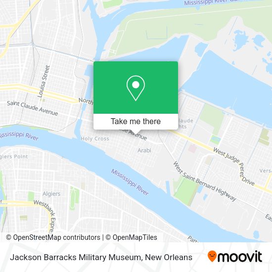 Mapa de Jackson Barracks Military Museum