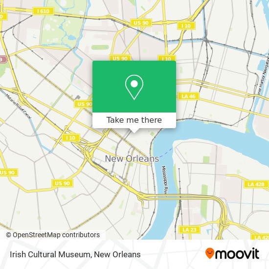 Irish Cultural Museum map