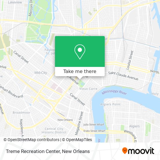 Mapa de Treme Recreation Center