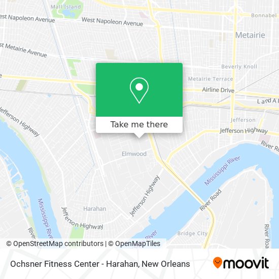 Mapa de Ochsner Fitness Center - Harahan