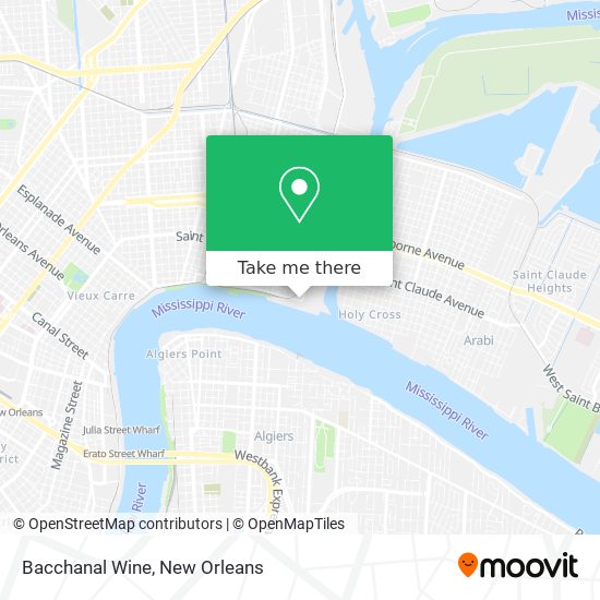 Mapa de Bacchanal Wine