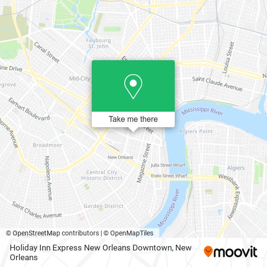 Holiday Inn Express New Orleans Downtown map
