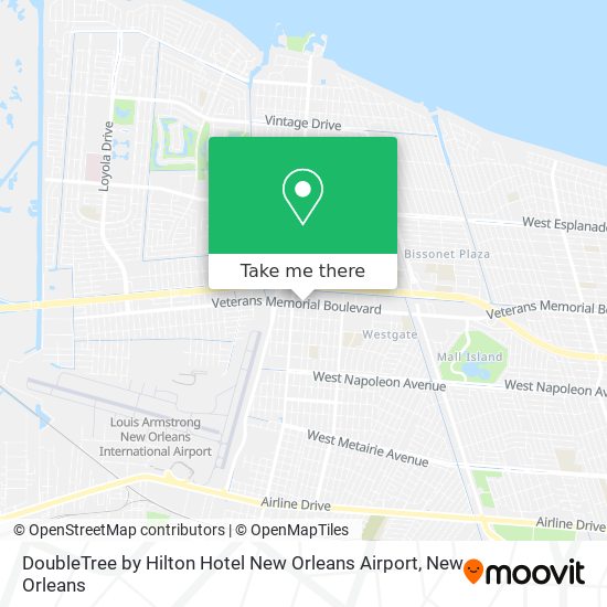 DoubleTree by Hilton Hotel New Orleans Airport map