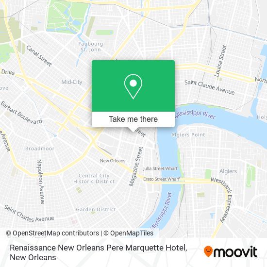 Renaissance New Orleans Pere Marquette Hotel map