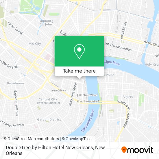 Mapa de DoubleTree by Hilton Hotel New Orleans