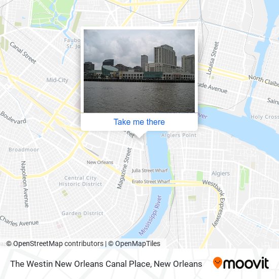 The Westin New Orleans Canal Place map