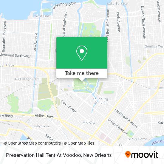Preservation Hall Tent At Voodoo map