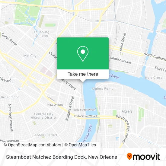 Steamboat Natchez Boarding Dock map