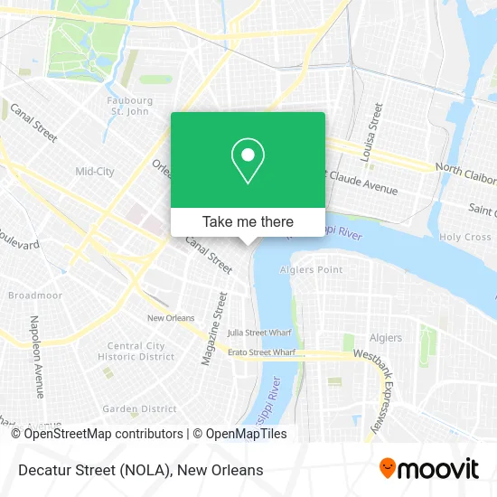 Decatur Street (NOLA) map