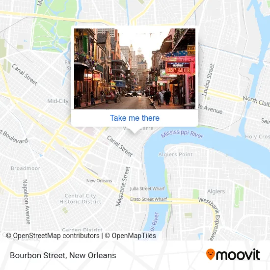 Bourbon Street map