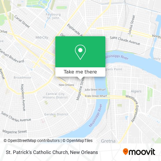 St. Patrick's Catholic Church map