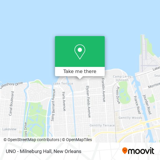UNO - Milneburg Hall map