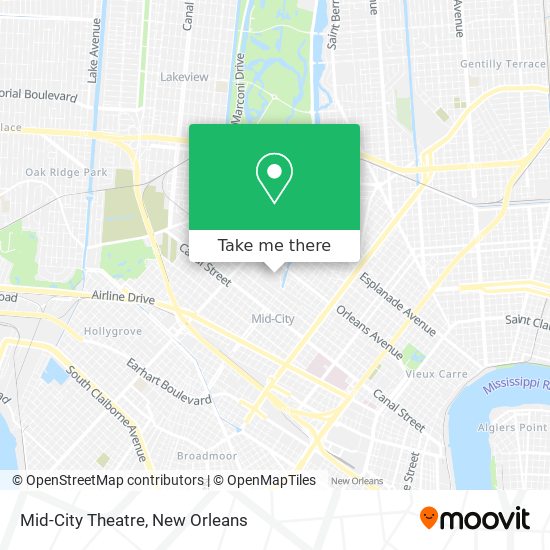 Mid-City Theatre map