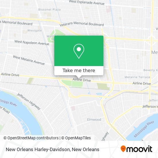 New Orleans Harley-Davidson map