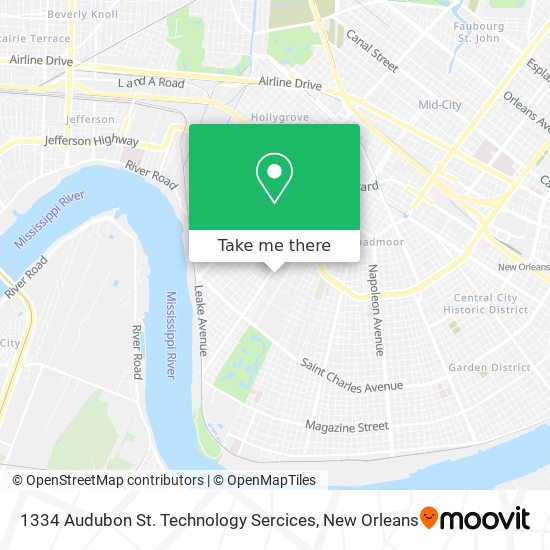 Mapa de 1334 Audubon St. Technology Sercices