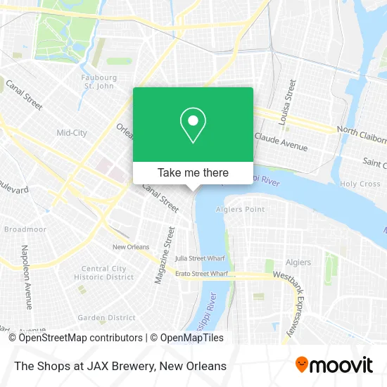 The Shops at JAX Brewery map