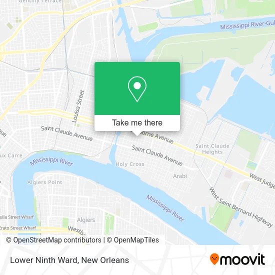 Lower Ninth Ward map