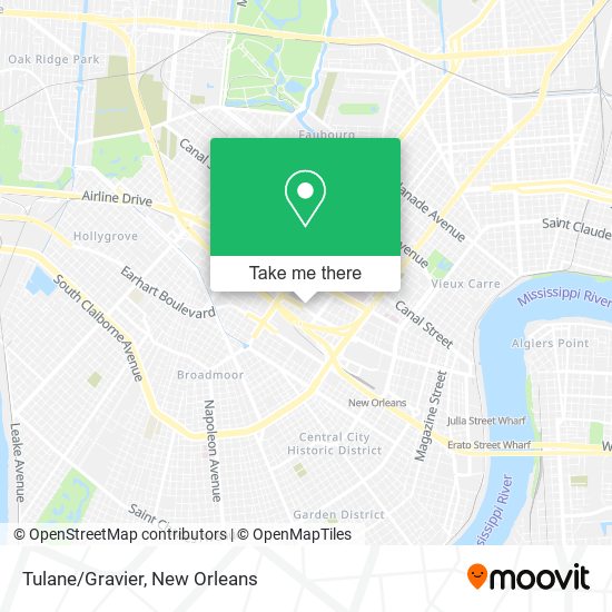 Tulane/Gravier map