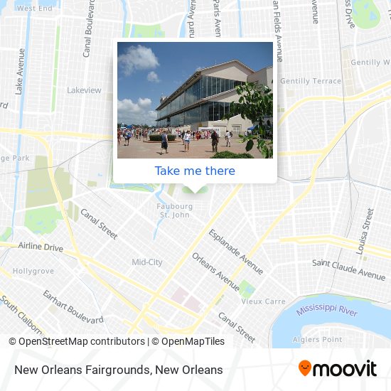 Mapa de New Orleans Fairgrounds