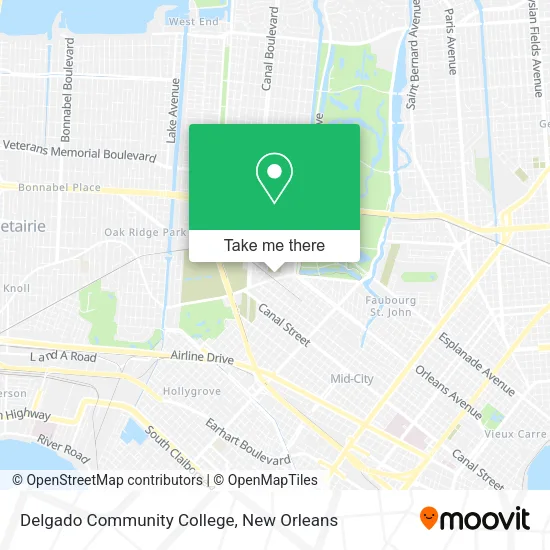 Delgado Community College map