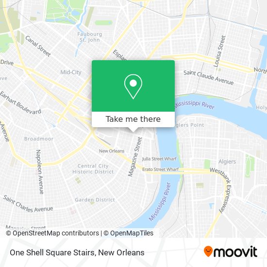 One Shell Square Stairs map