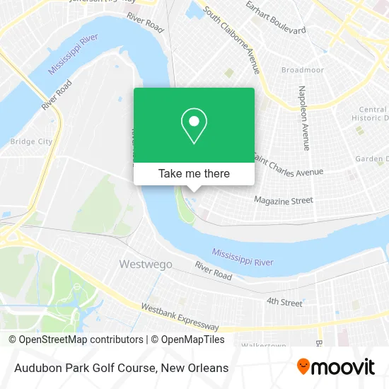 Audubon Park Golf Course map