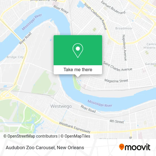 Audubon Zoo Carousel map
