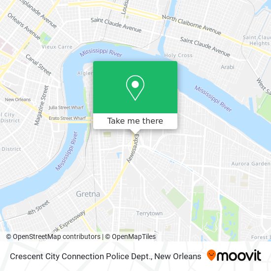 Crescent City Connection Police Dept. map
