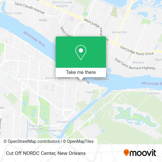 Cut Off NORDC Center map