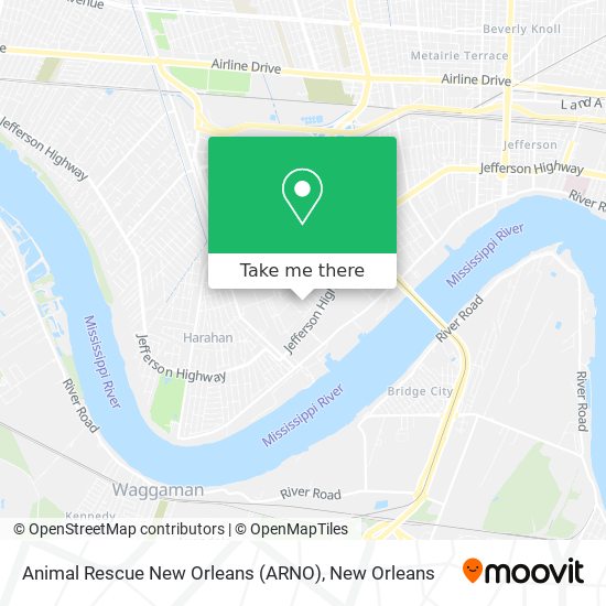 Mapa de Animal Rescue New Orleans (ARNO)