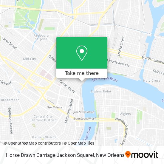 Horse Drawn Carriage Jackson Square! map