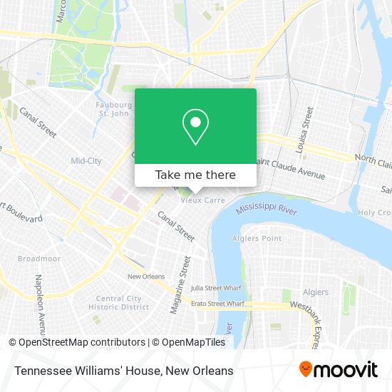 Tennessee Williams' House map