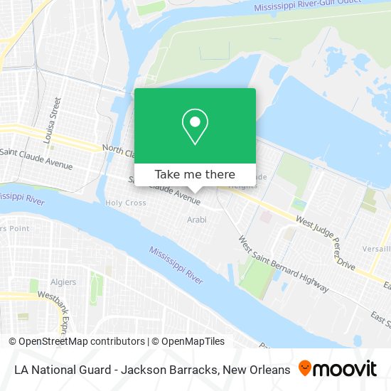 Mapa de LA National Guard - Jackson Barracks