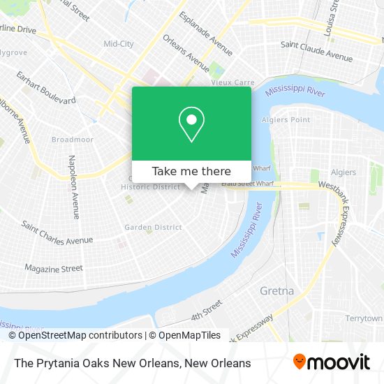 The Prytania Oaks New Orleans map