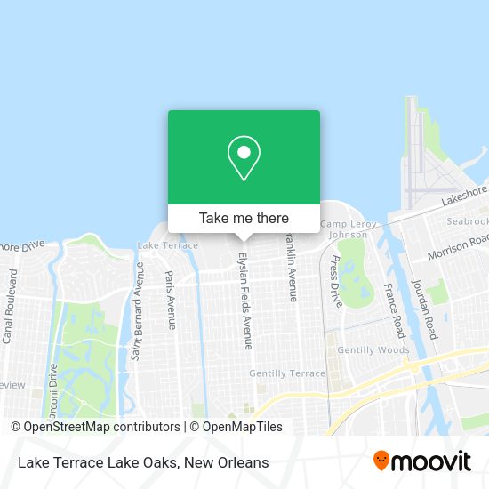 Lake Terrace Lake Oaks map