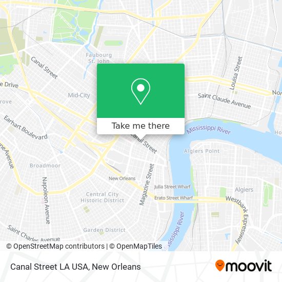 Canal Street LA USA map