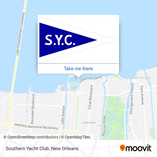Southern Yacht Club map