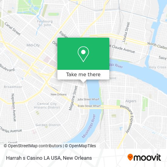 Mapa de Harrah s Casino LA USA