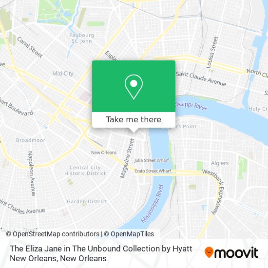Mapa de The Eliza Jane in The Unbound Collection by Hyatt New Orleans