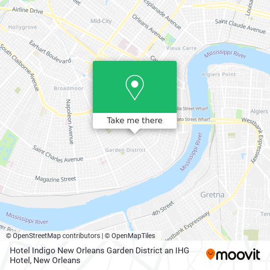 Hotel Indigo New Orleans Garden District an IHG Hotel map