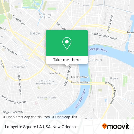 Mapa de Lafayette Square LA USA