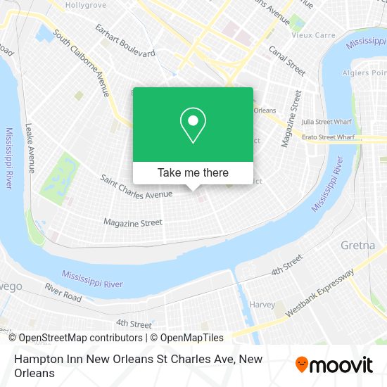 Mapa de Hampton Inn New Orleans St Charles Ave