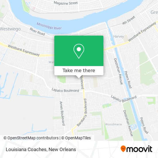 Louisiana Coaches map