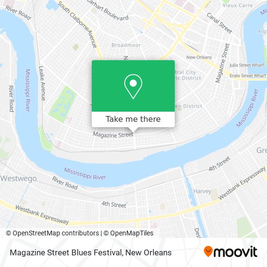 Mapa de Magazine Street Blues Festival