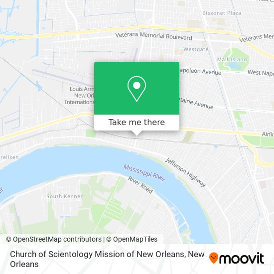 Church of Scientology Mission of New Orleans map