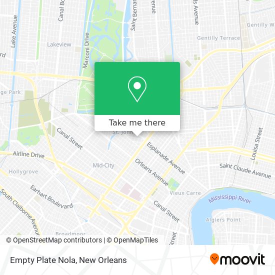 Empty Plate Nola map