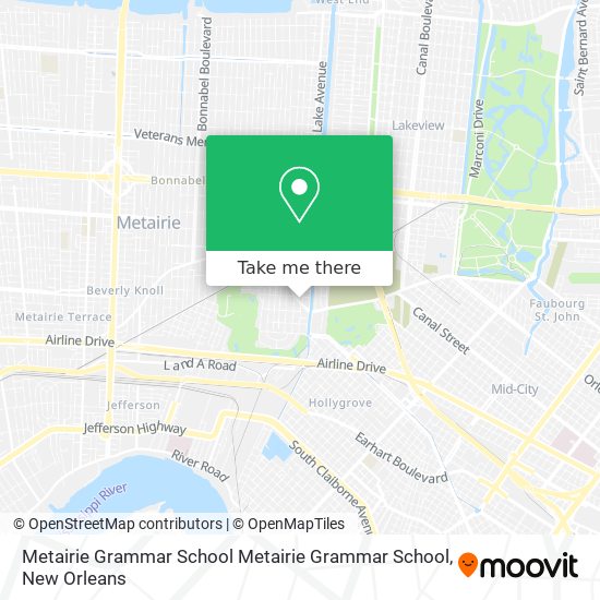 Mapa de Metairie Grammar School Metairie Grammar School